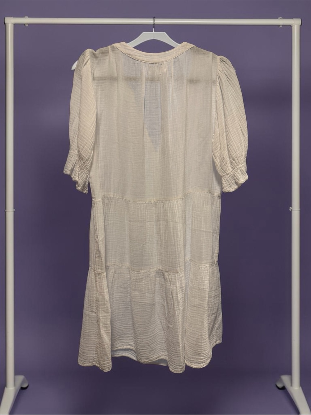 Velvet by Graham & Spencer White Tiered Midi Dress - Picture 4 of 9